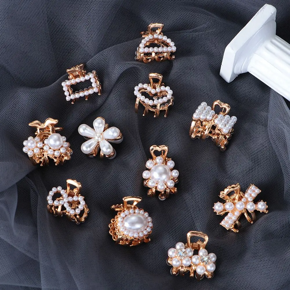 Headwear Fashion Crystal Hairpin Hairclip Rhinestone Hair Claw Mini Hair Crab Geometric