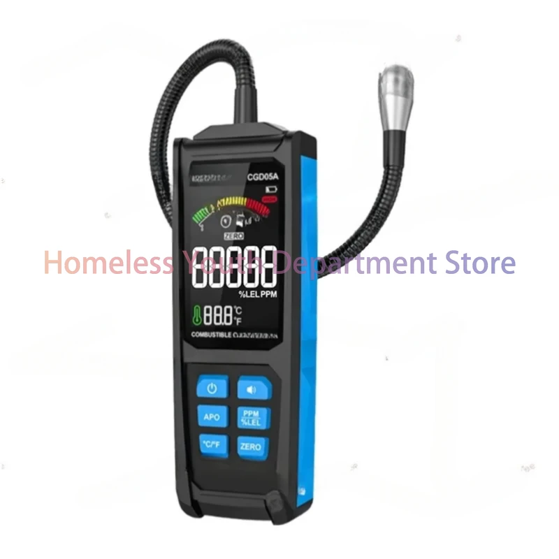 

Combustible Leak Detector With Hose Audible Visual Alarm 50-50000PPM Propane Methane Gas Sensors Portable