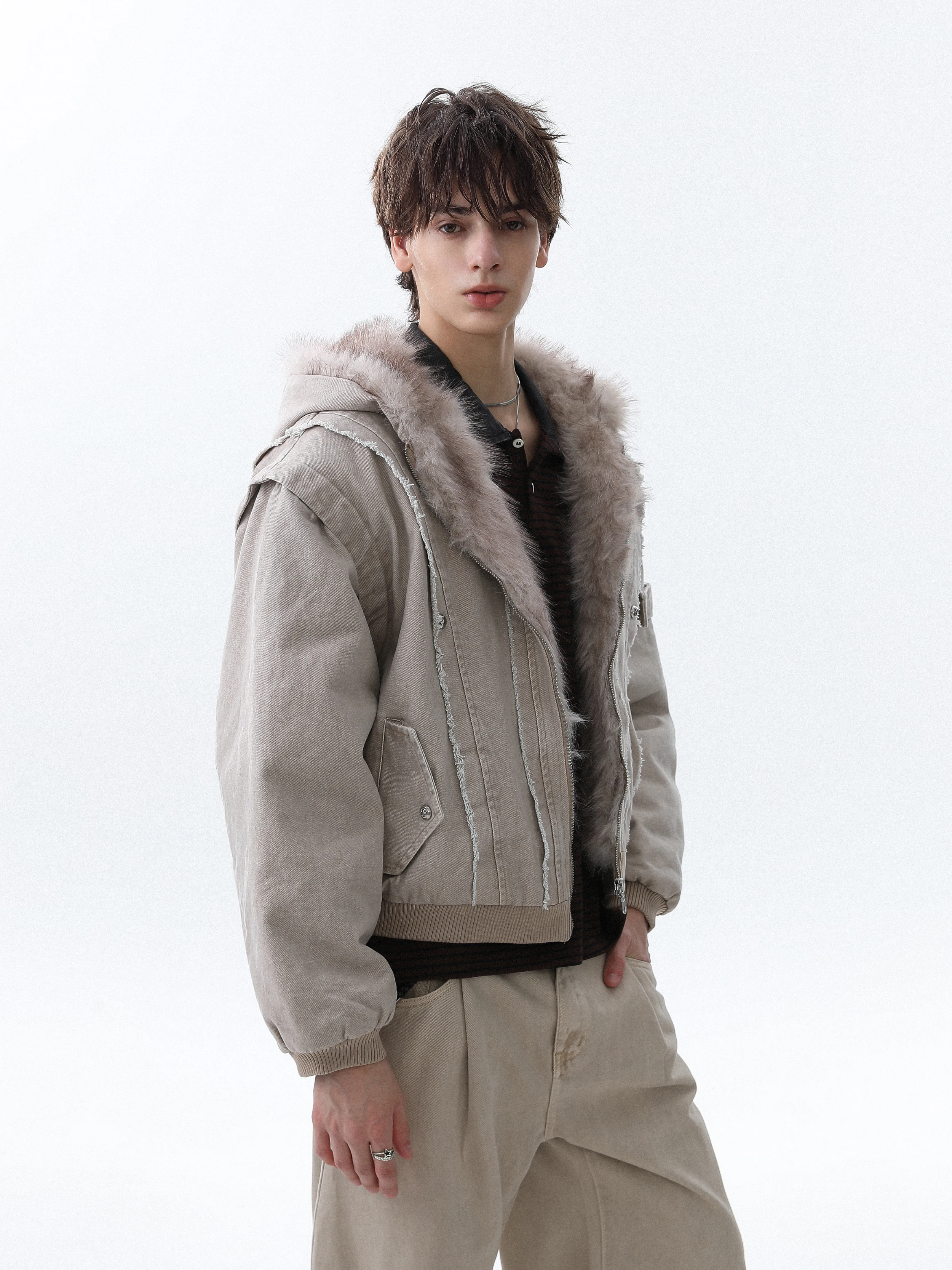 Men Women 2025 Winter New Loose Comfort Solid Color Trend Jackets American Style Retro Splicing Contrast Color Chic Parkas Coats