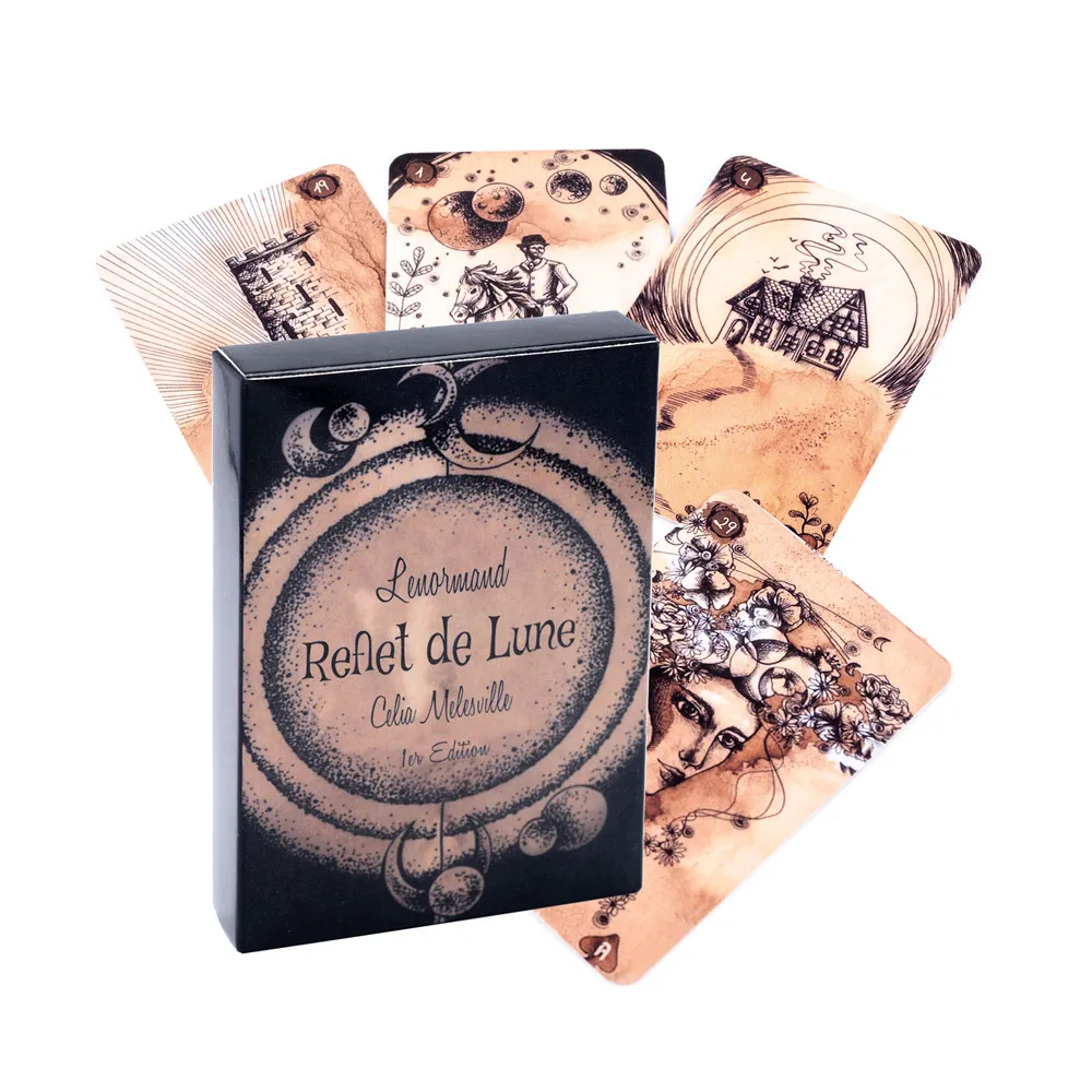 

Таинственное отражение лунного света Lenormand карты с изображением ораклов унисекс карточная игра Witchcraft Deck Lenormand
