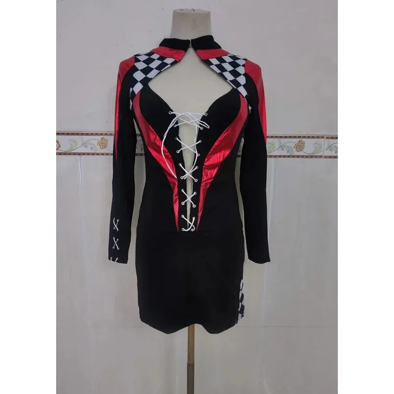 Halloween Sexy Race Car Driver Super Racer Girl Cosplay Costume School Sport Gymnastic Cheerleading Fancy Dress ir;l5