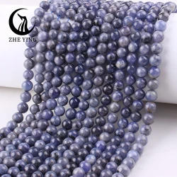 Pietre di Tanzanite blu naturale reale pietre preziose perline allentate rotonde per gioielli che fanno bracciali collana fai da te 6-10mm 15 