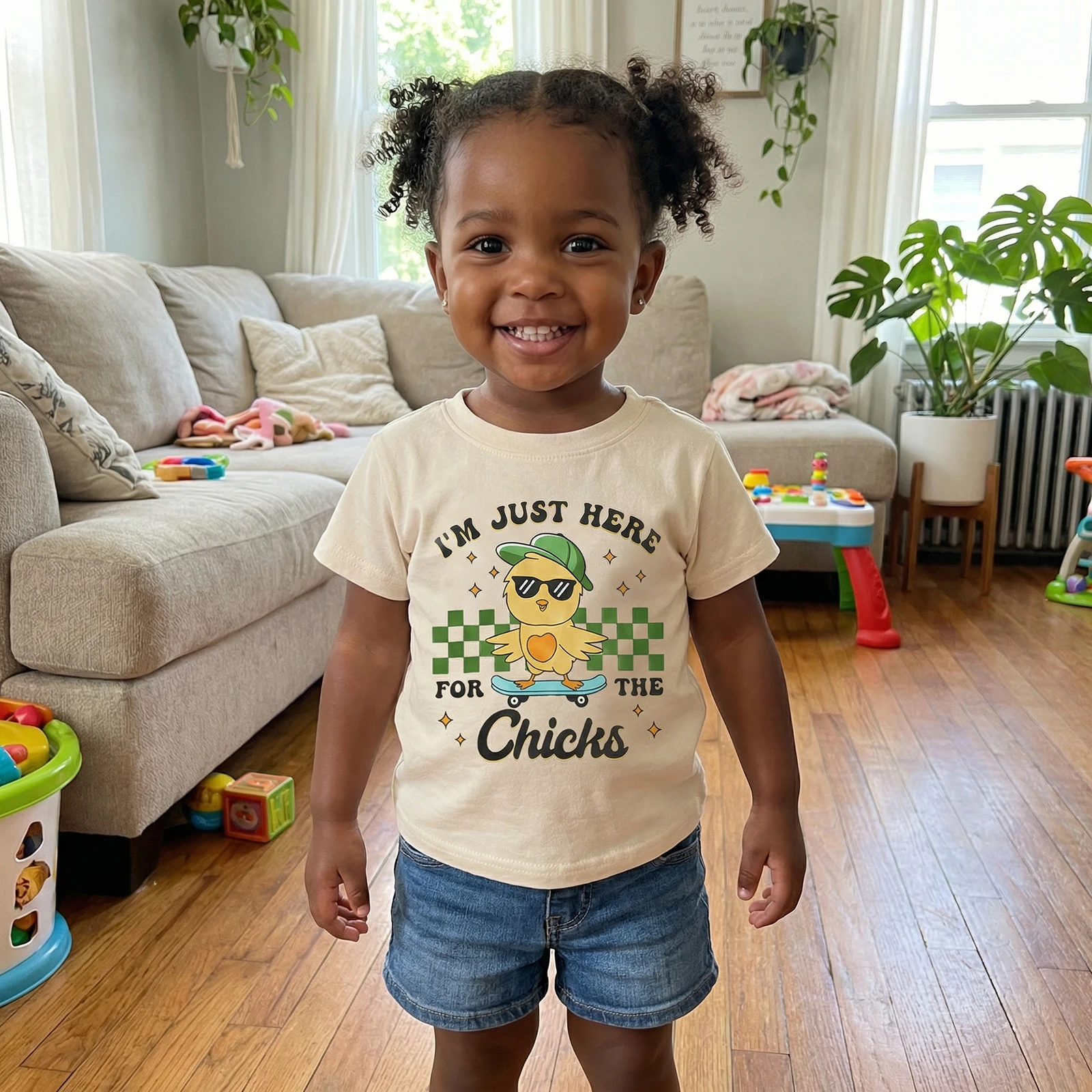 Kids T-shirt, Short Sleeve Crew Neck Cross/Dinosaur/Chick Print Summer Tops Easter Clothes for Girls Boys