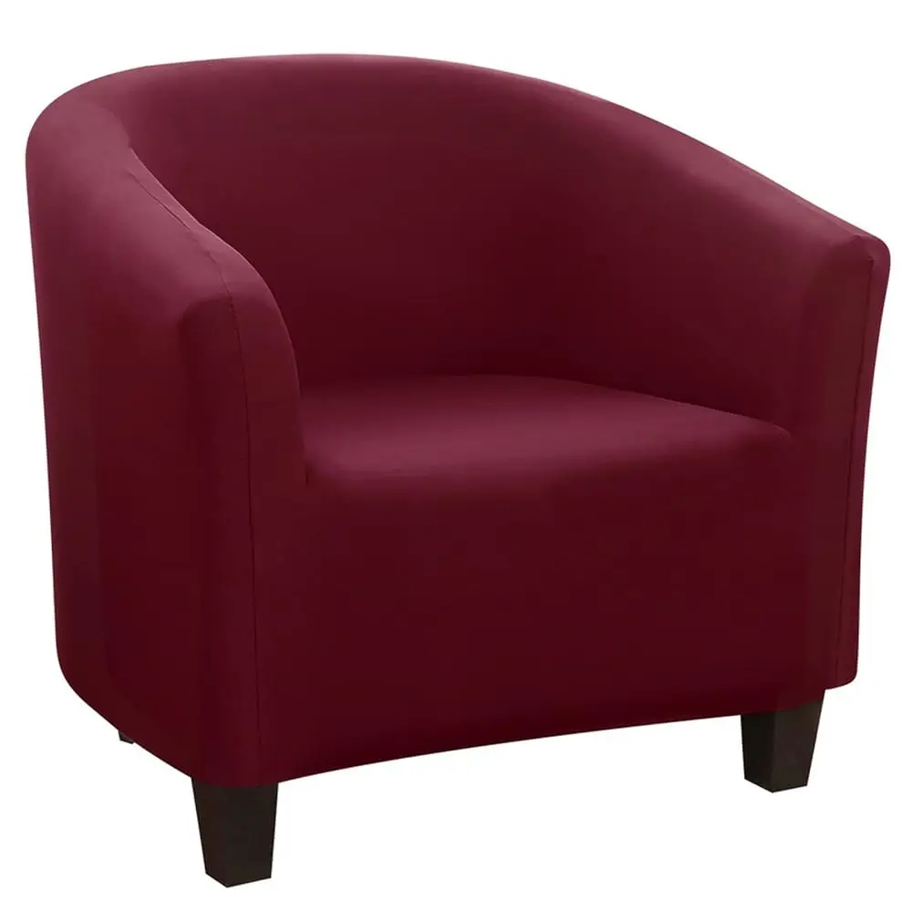 

Club Chair Slipcover Stretch Barrel Chair Covers Solid Color Tub Chair Slipcovers Spandex Armchair Sofa Cover Removable Couch