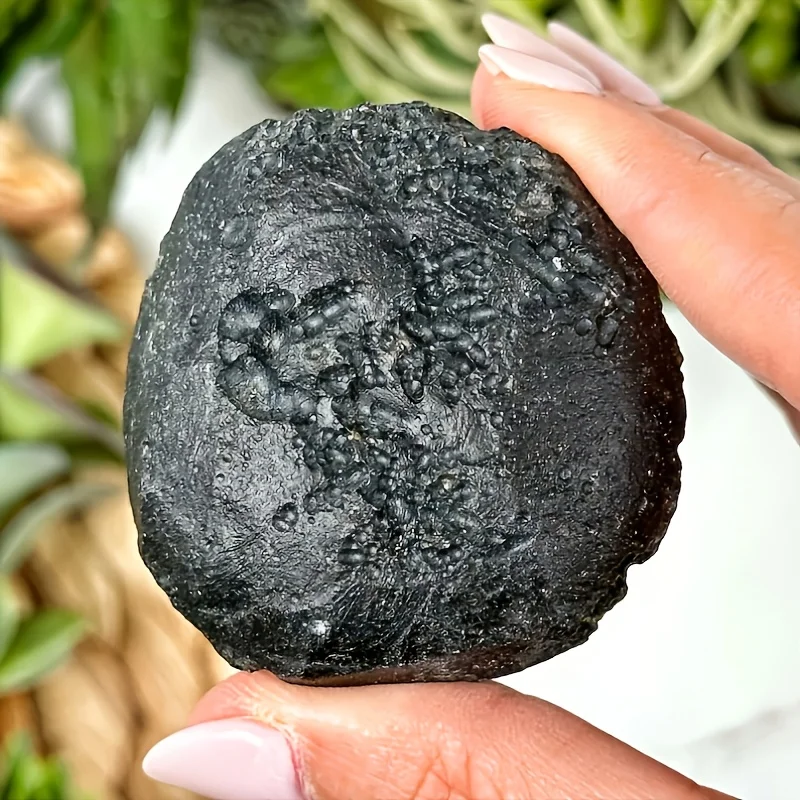 1pc Tektite Raw Meteorite Rock Crystal - Divine Fire Pearl Impact Debris,  For Collectors & Crystal Lovers - Unique Gift