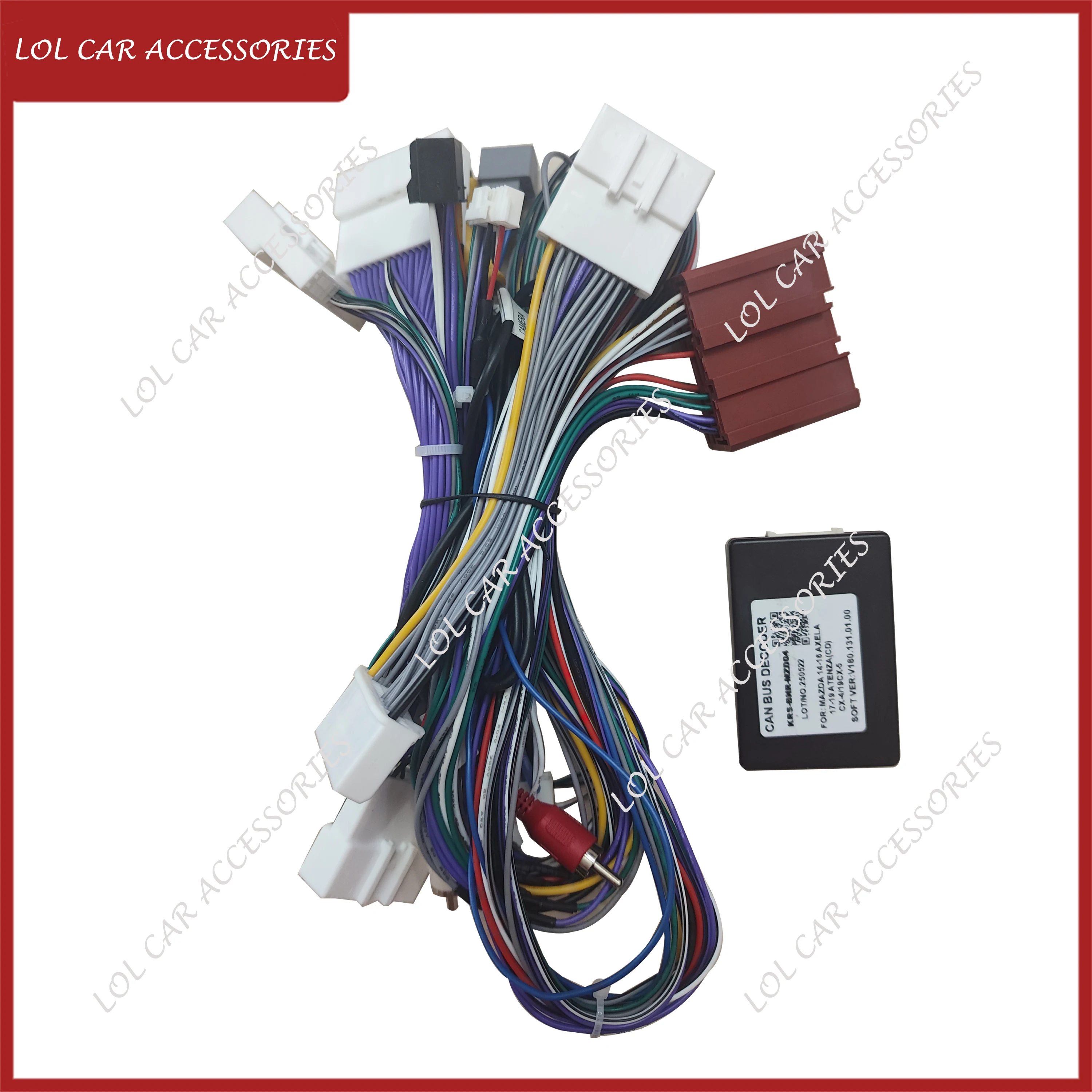 For Mazda 3 Axela 2014-2016 CX-4 2017-2019 CX-5 Car Radio Android Stereo Player Accessories Power Cable Canbus Wiring Harness