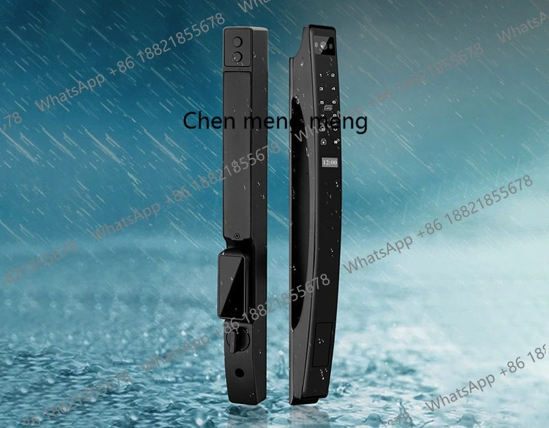 Facial recognition Automatic outdoor waterproof broken bridge aluminum smart lock glass sliding door