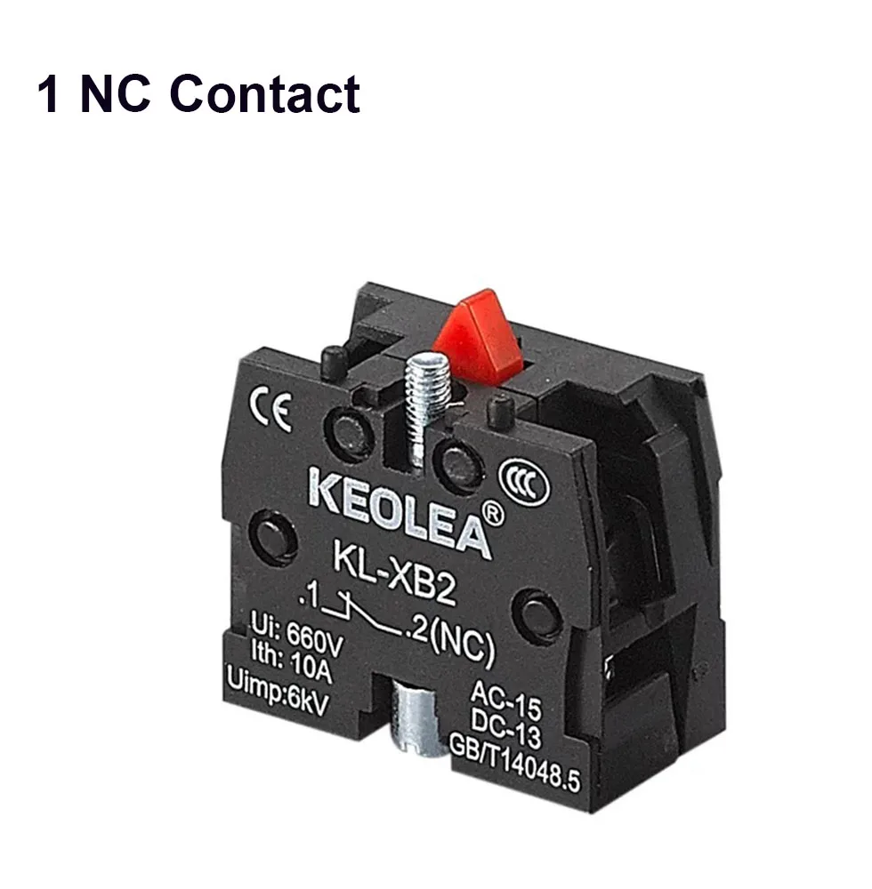 1Pcs Button Switch Self Reset Small Mushroom Head Emergency Stop 22mm Knob Key Start Inching Power on XB2-BG21 XB2-BA21 XB2-BS54