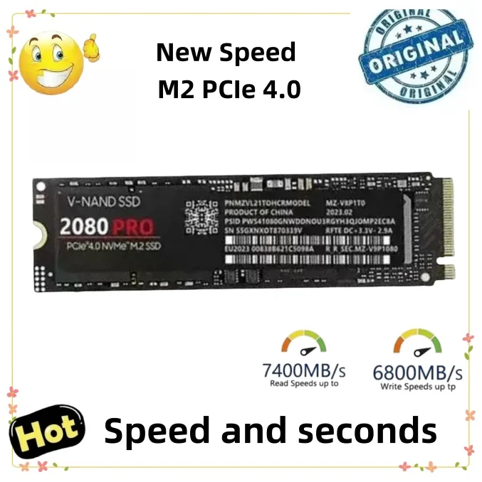 2080PRO NVME M2 2280 SAM 1TB 2TB 4TB PCIe NVMe for PS5 PC Laptop Genuine Brand,Internal Solid State Drive for PC