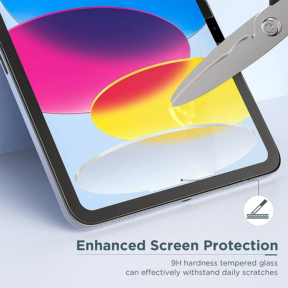 For Ipad 10 9 9th 10th Generation Pro 13 12.9 6th Tempered Glass Screen Protector For Ipad Air 11 5 4 3 2 Mini 6 10.2 2024 Film