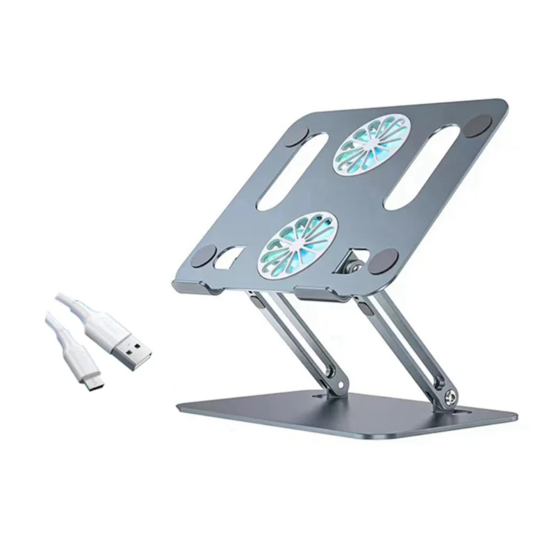 

Efficient BONERUY Portable Convenient Laptop Stand Riser Adjustable with Cooling Fans Holder Foldable Bracke