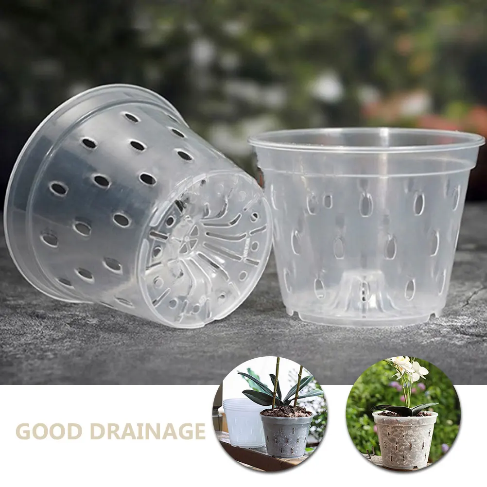 

5 Pcs Potted Plant Plastic Orchid Indoor Pots Drainage Pp for Orchids with Holes