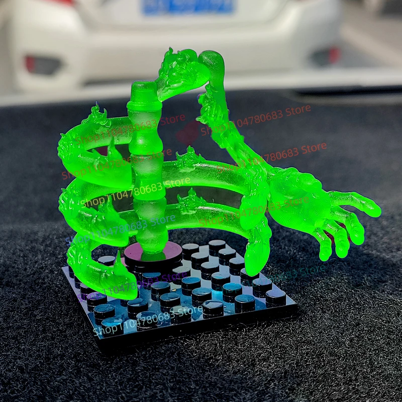 Bloques de construcción MOC, soporte de exhibición de estatuillas en miniatura, accesorios de dibujos animados de Anime, modelo de adorno, juguete para regalo decorativo coleccionable