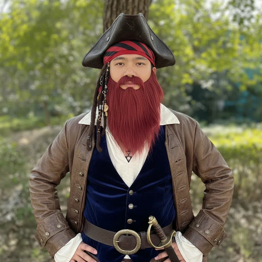 Zabawny kostium na imprezę, starzec, Boże Narodzenie, Święty Mikołaj, biała broda, broda na Halloween, broda pirata, wąsy, akcesoria do cosplay na imprezę.