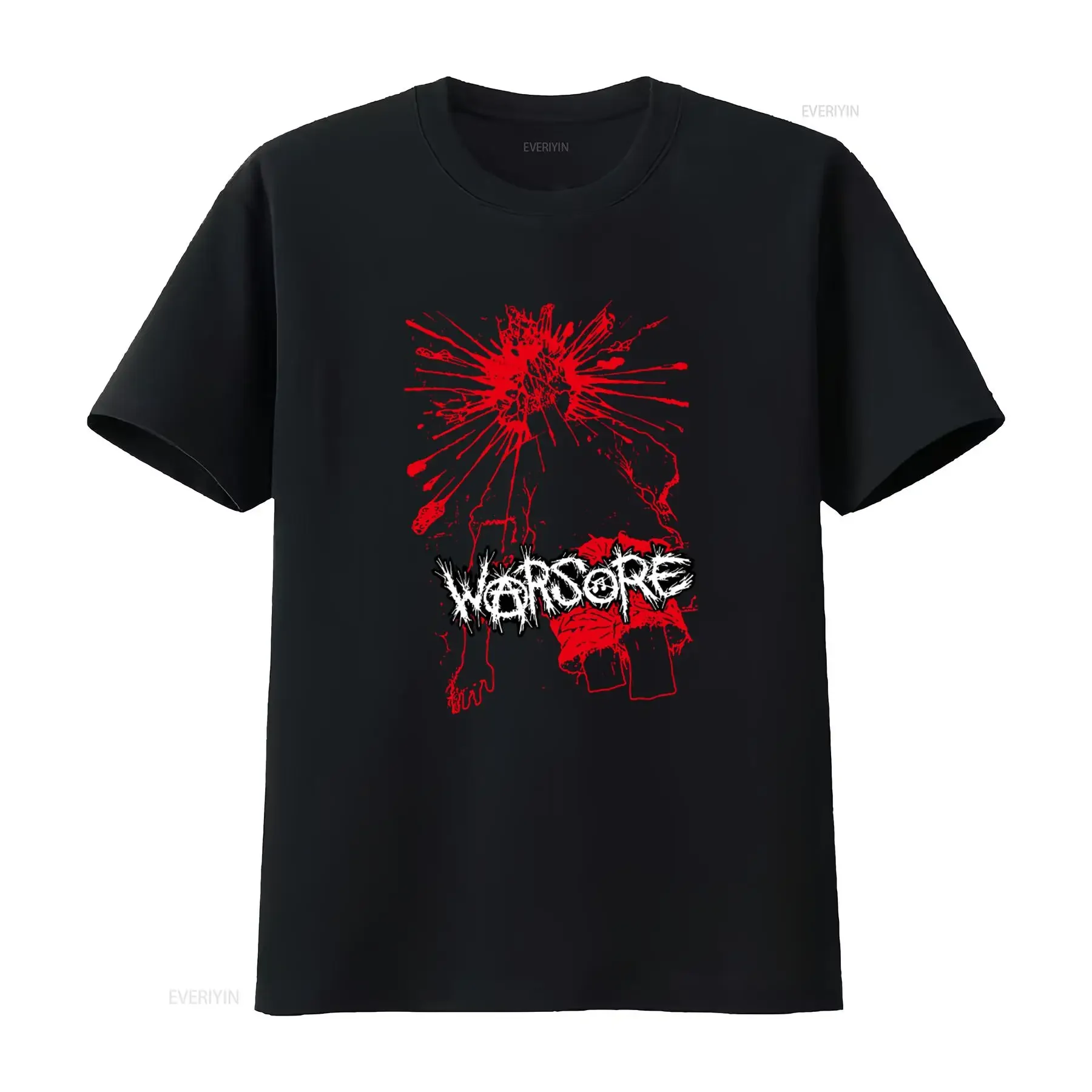 Warsore T Shirt Egrosid Split Design Australian Grind Grindcore Crust Style Print vintage Washed Stylish fashion graphic