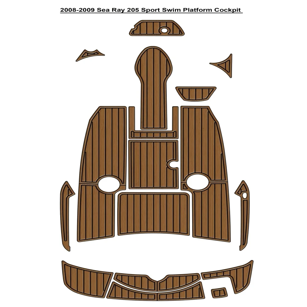 

2008-2009 Sea Ray 205 Sport Swim Platform Cockpit Pad Boat EVA Teak Deck Floor Mat SeaDek MarineMat Gatorstep Style