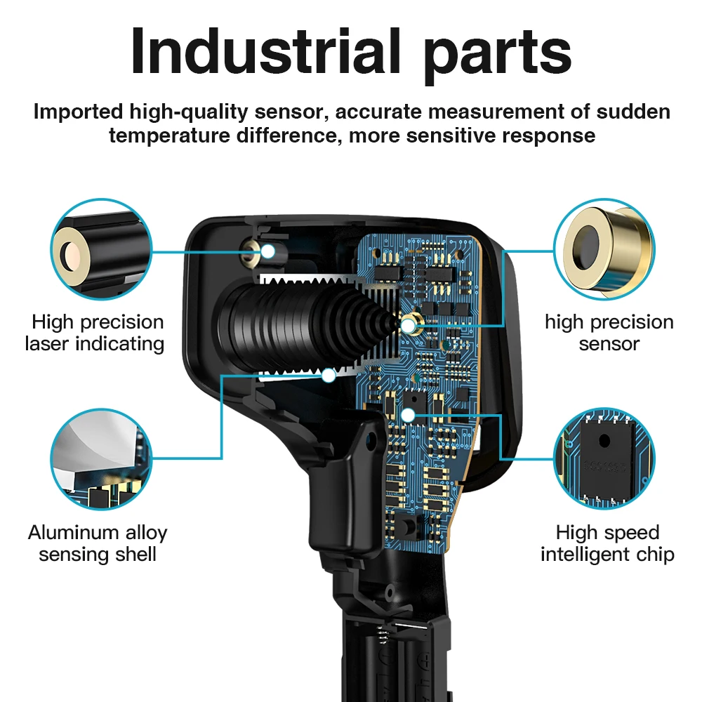 MESTEK IR03A / IR03B Handheld Infrared Thermometer -50~600℃ Industrial IR Termometro Temperature Tester Non-contact Pyrometer