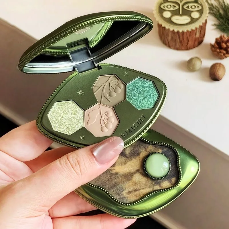 ガールカルト メイクアップ アイシャドウパレット 4色 カメレオン シマー グリッター マット アイシャドウ 高発色 アイパレット ナチュラルカラー