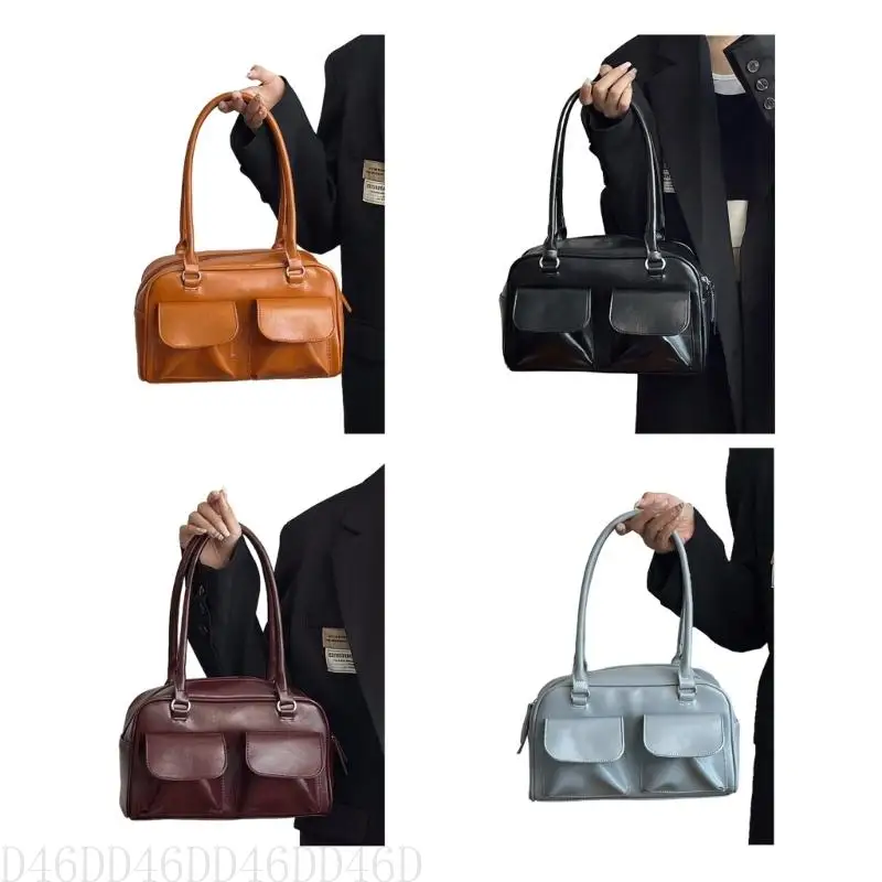 

D46D Fashion Armpit Bag Shoulder Bag for Girl Women Lady Purse Multi-pocket Handbag