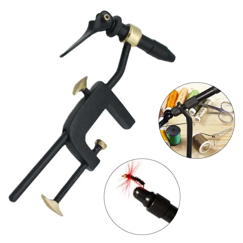 

Fly Tying Practical Fishing Tying Tool with 360° Rotation Adjustable Clamp Lure Maker Tool Fishing Accessory