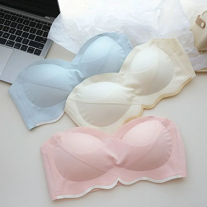 

Sweet girl underwear without steel ring small breasts gathered to show large half cup thin girls bra set