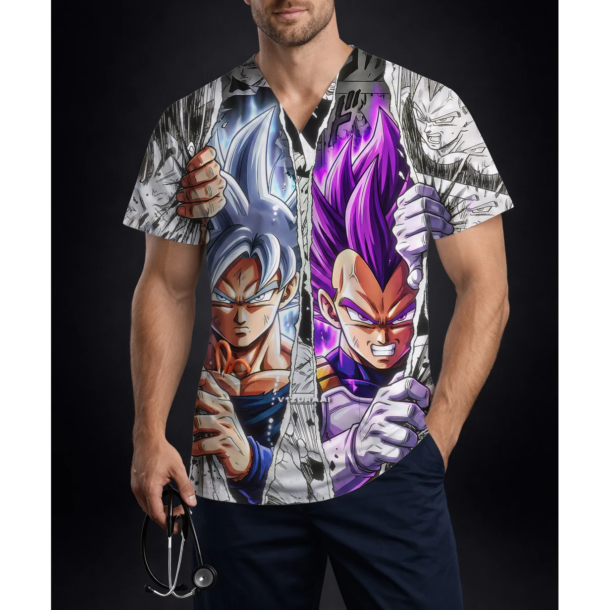 Men's Dragon Ball Anime Scrub  - đánh giá và giá Anime Cosplay Nurse
