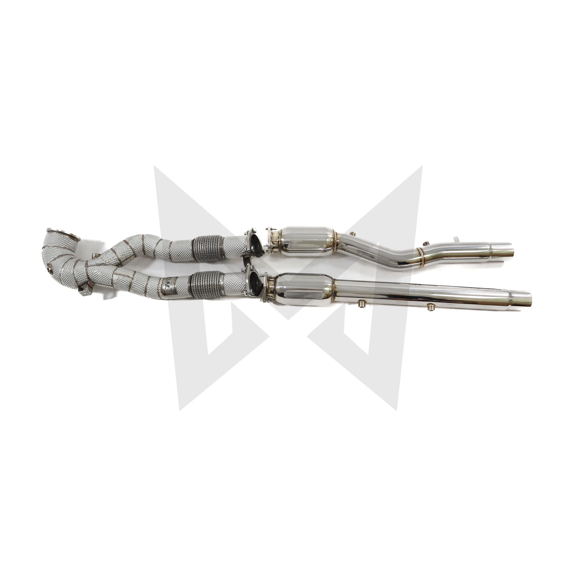 

for Audi RS3 Downpipe 8V 2.5T Exhaust Resonant tube with Heat shield Replacement installation