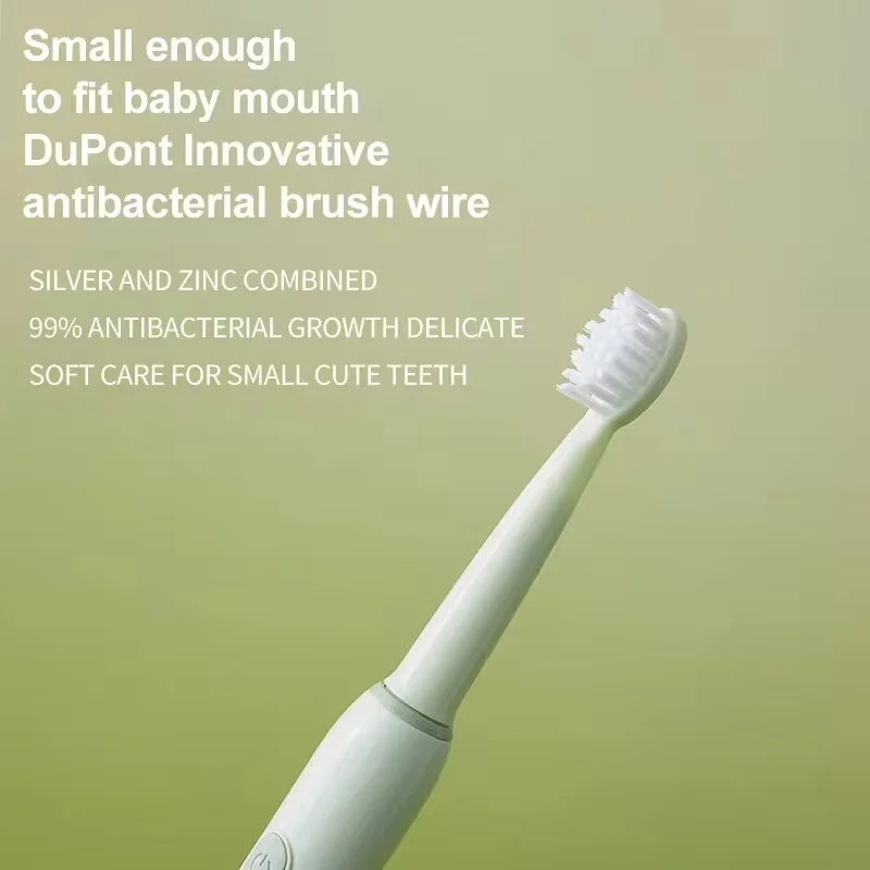 فرشاة أسنان كهربائية للأطفال مكونة من 3 أوضاع للتنظيف، فرشاة أسنان ناعمة متوافقة مع أورال بي