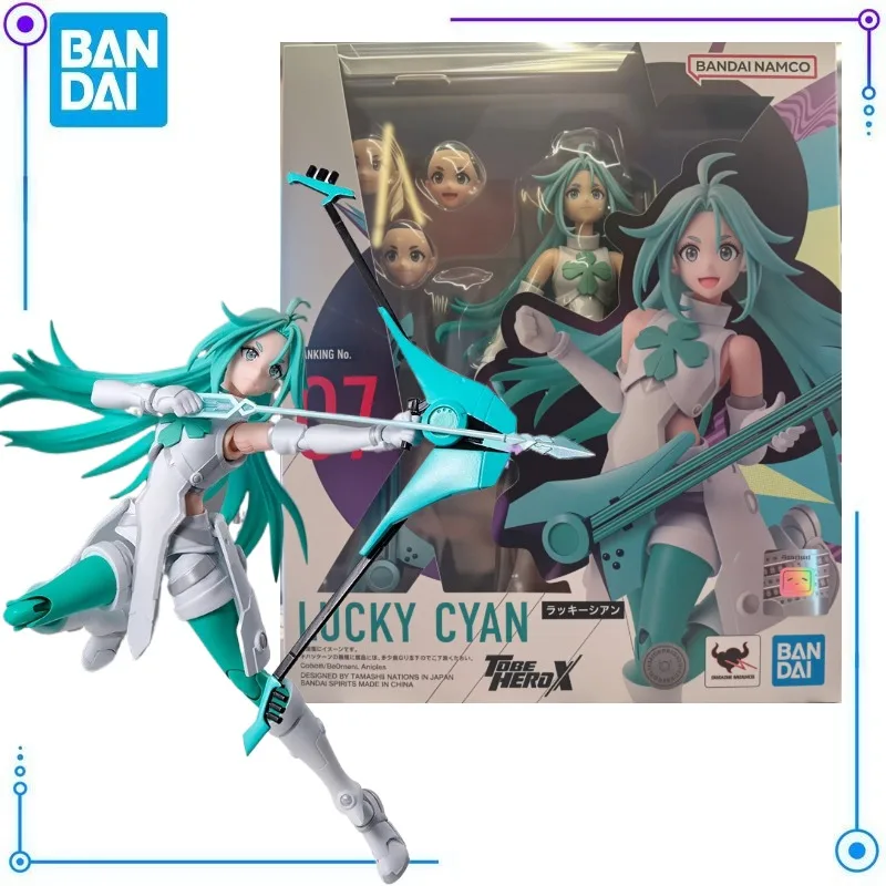 

In Stock Bandai SHFiguarts Tobe Hero X Lucky Cyan Action Figure Model Anime Character Figurine Exquisite Collectible Display PVC