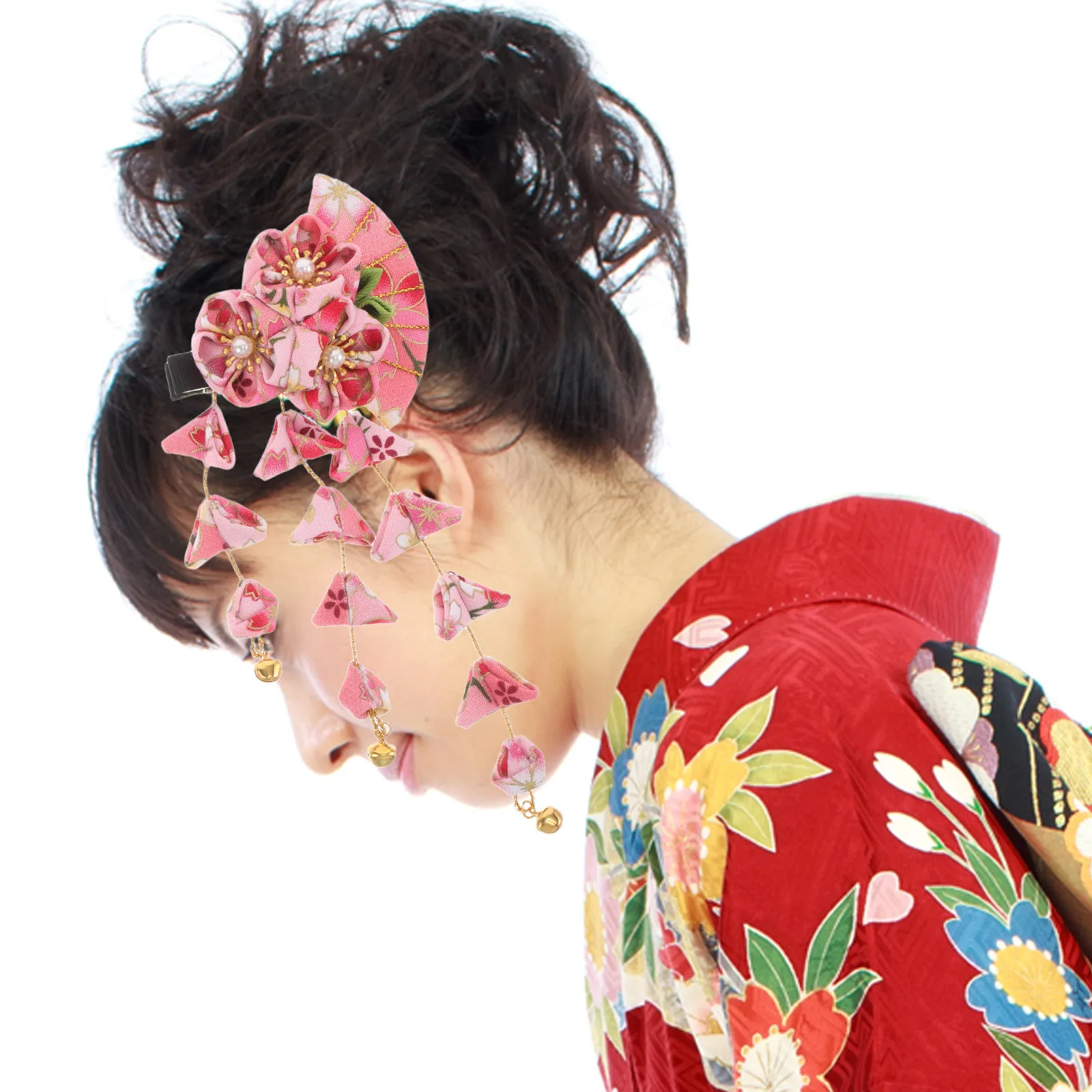 3 Pcs Hanfu Hair Barrettes Chinese Accessories Flower Japanese Tassels Hairpins Ornaments Women