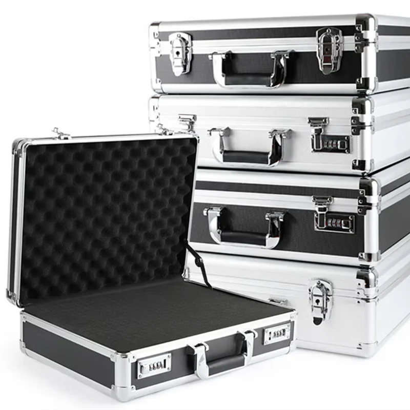 

Tool Box Password Aluminum Case with Lock Pelican Case Suitcase Tools Storage Case Toolbox For Mechanics Metal Briefcase