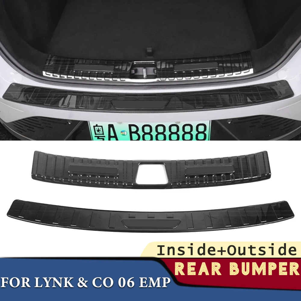 

Trunk Bumper for Lynk & Co 06 EMP 2023 2024 Car Accessories Rear Fender Protector Sill Pad Cover Sticker