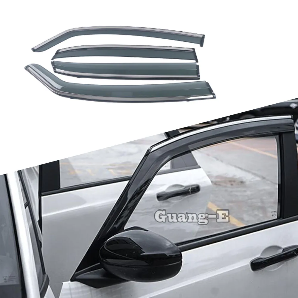 

Car Window Visor Sun Shade Rain Guard For Honda Fit Jazz 2020 2021 2022 2023 2024 Decoration Cover Auto Exterior Accessories