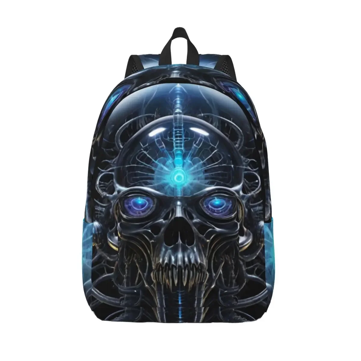 

Bio Organic Skull Alien Piece New Fashionable Pattern School Bag Print Lightweight Backpack 15.7in 17.7in