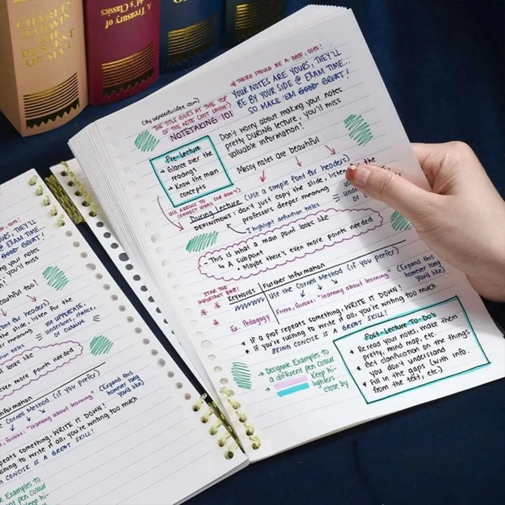 النفط اللوحة فضفاضة ورقة كتاب سماكة غطاء A5/B5/A4 حشو ورقة دفتر Somnambulist روز ماري طالب مذكرات المفكرة