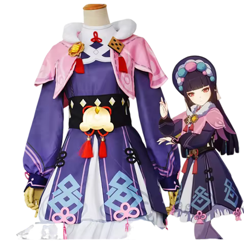 Genshin Impact Yun Jin Anime Cosplay Full Set - Lolita Dress with Hat And Wig Halloween Accessory Uniform for Cosplay Events