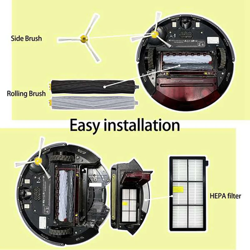 For Irobot Roomba 800 900 Series 860 870 880 890 966Vacuum Cleaner Side Roller Brush Parts Hepa Filter Wheel Replacement