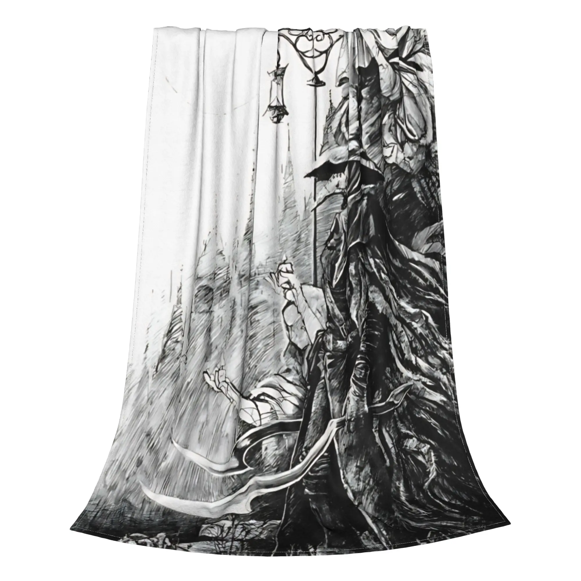 1PC Home Cutecore Gothic Bloodborne Blanket Super Cosy Plush Home Living Room Sofa Halloween