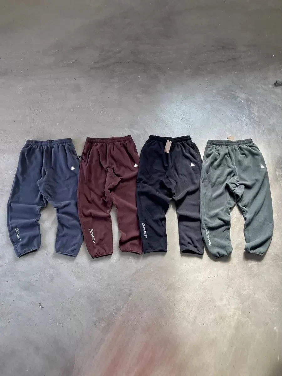 

Двусторонние флисовые повседневные спортивные брюки свободного кроя со средней посадкой, прямые, осенне-зимние, для мужчин и женщин