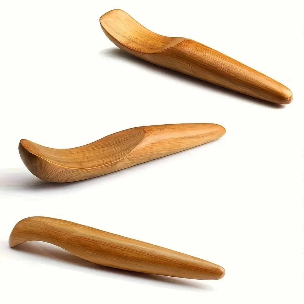 1 Portable Wooden Massage Stick, a Handheld Scraping Tool for Muscle Relaxation, Suitable for Use on Arms, Legs, and the Entire Body view 3
