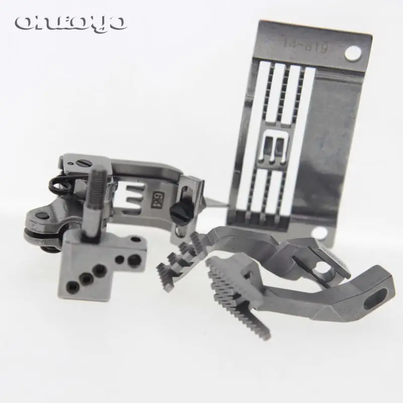 مجموعة قياس قطع غيار ماكينات الخياطة الصناعية 14-819 ، لوحة إبرة لآلة كانساي الخاصة 14-819 ، مشبك إبرة 12-839 #1