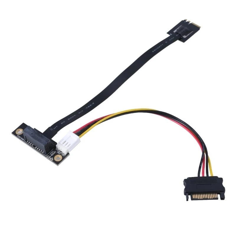 Q5WA M.2 2 A+E to PCIe 1x Connector Trình kết nối Cáp 270 độ cho thẻ chụp
