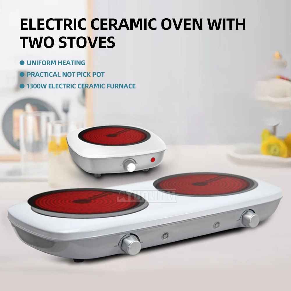 1300W เตาแม่เหล็กไฟฟ้าที่มีประสิทธิภาพรอบจานร้อนไฟฟ้าสําหรับทําอาหารมินิไฟฟ้าเครื่องทําความร้อนเซรามิคในครัวเรือน