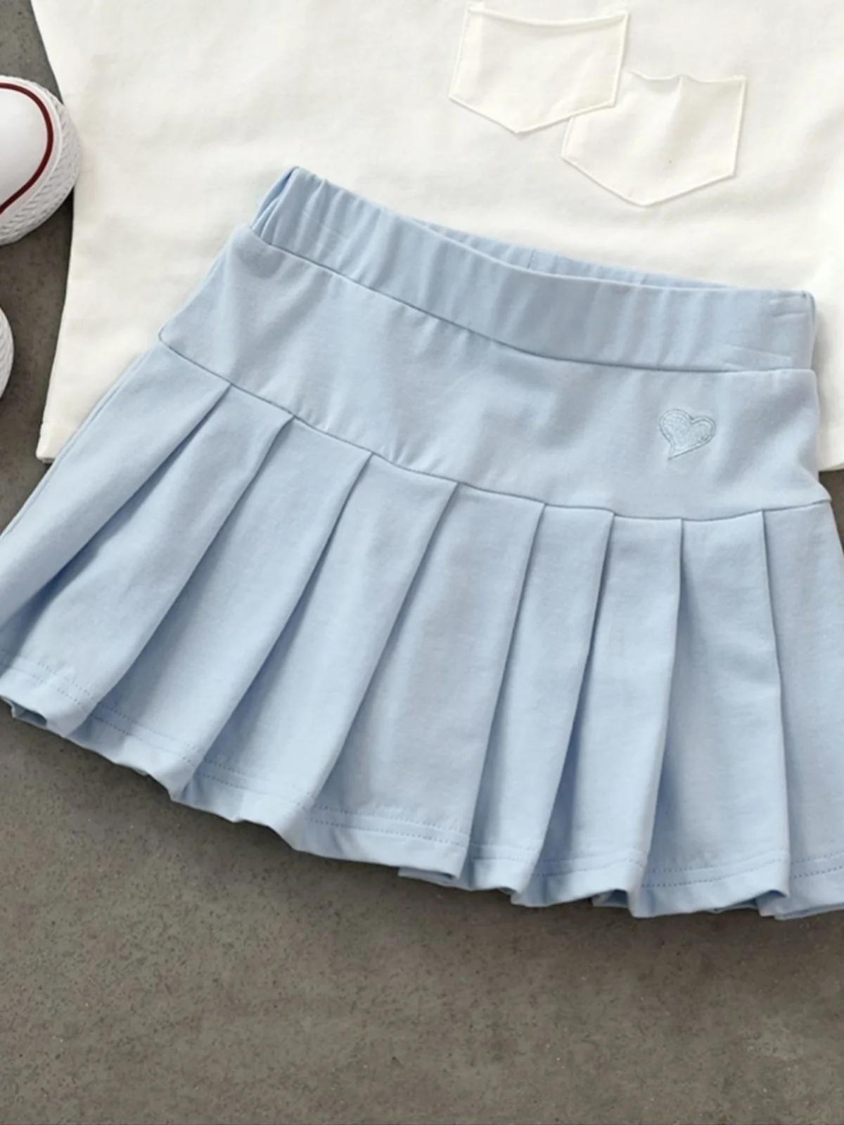 Jupe plissée longueur genou pour filles, avec pantalon Se, Anti-lumière, pour la marche, été, longueur f, jupe ort coréenne