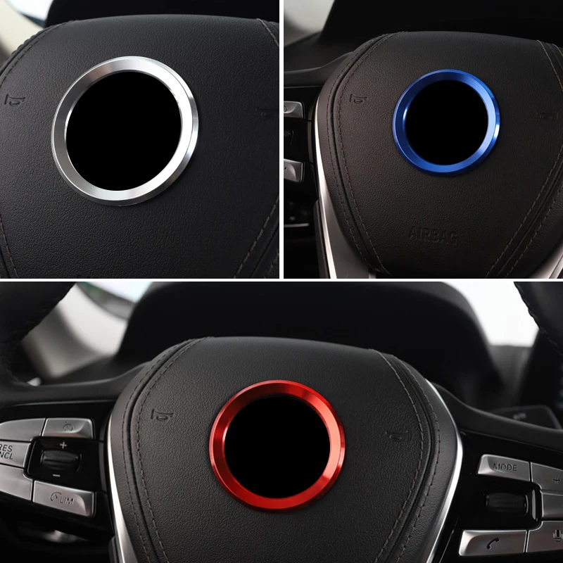 Car Steering Wheel Sticker Aluminum Circle Logo Trims Cover For BMW 1 2 3 5 Series X1 X3 X5 X6 E36 E39 E46 E30 E60 E90 E92 F30