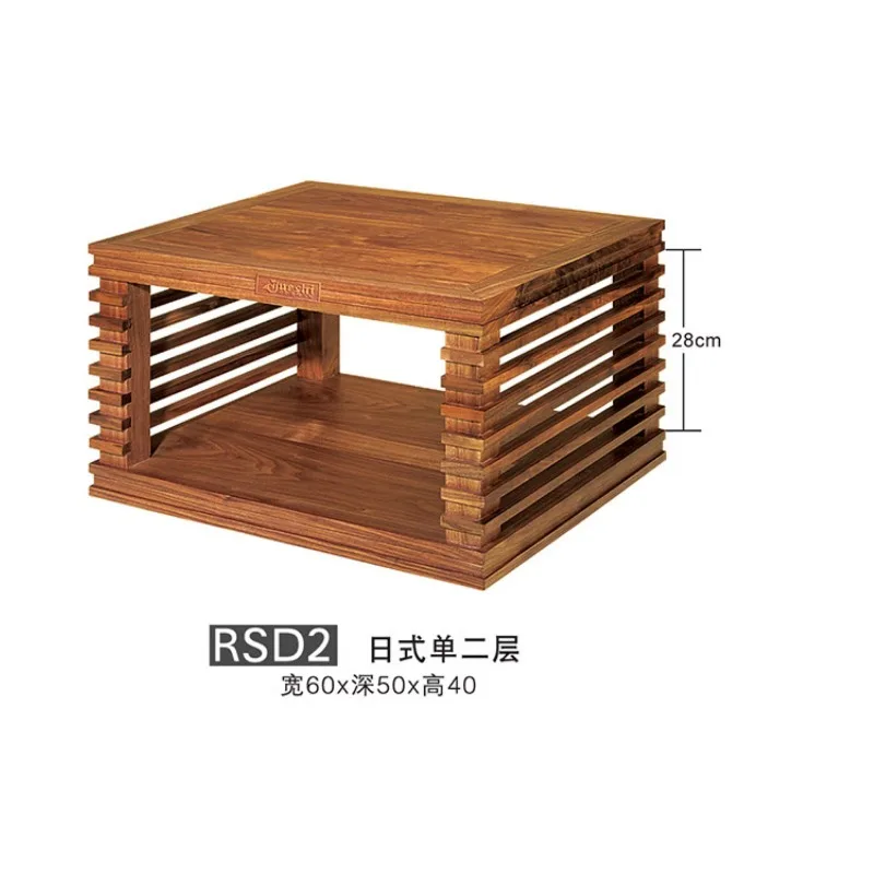 Japanese-style single-layer audio cabinet Chengyu noble walnut power amplifier rack HIFI bile machine equipment rack
