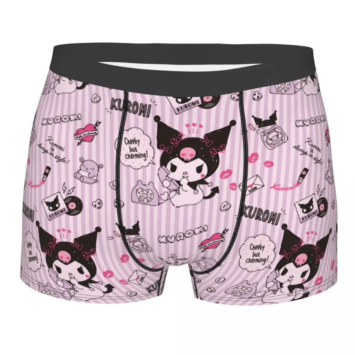

Custom Cool My Melody And Kuromi Boxers Shorts Panties Male Underpants Breathable Briefs Underwear