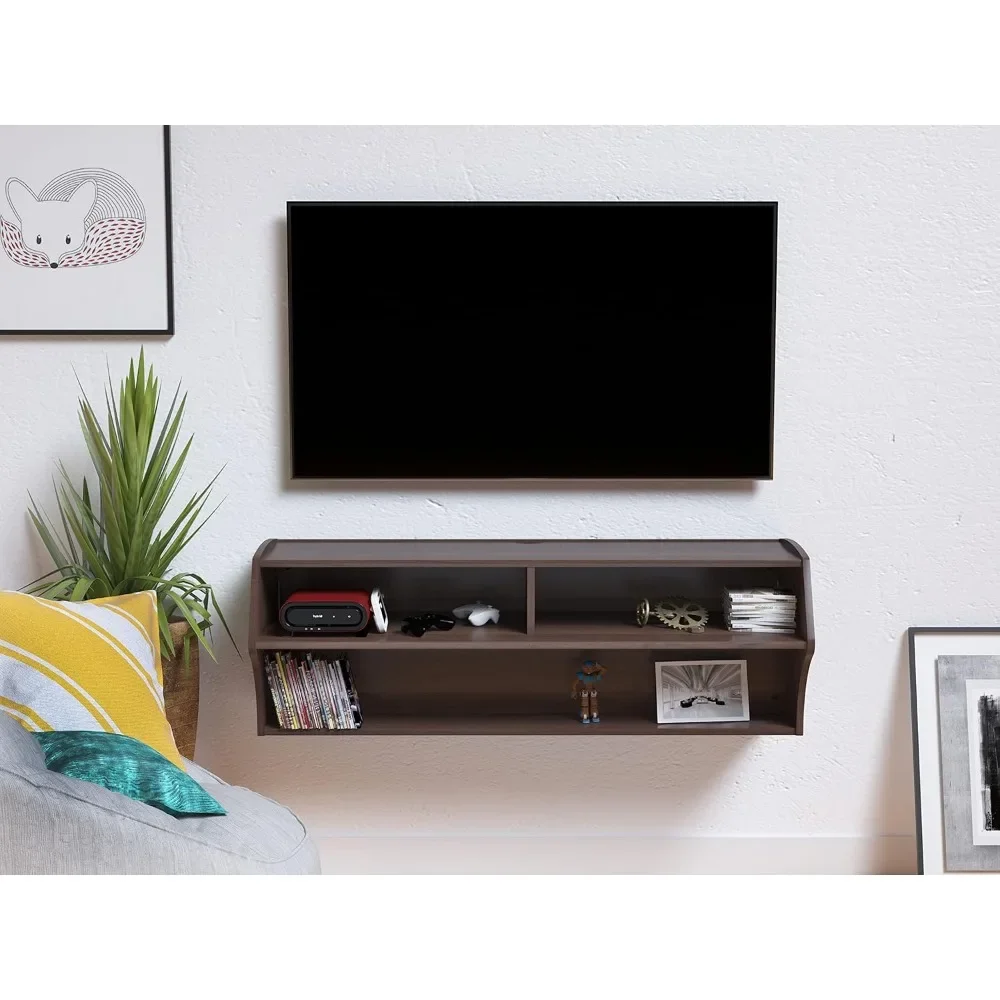 Wall Mounted Media Console Tv Stand Living Room Furniture Tv Salon Espresso Freight Free Bookshelf Shelf Kitchen Cabinets