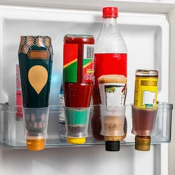 2PCS Refrigerator Side Door Storage Rack Kitchen Seasoning Bottle Inverted Holder Household Divider Clips Movable Organizer