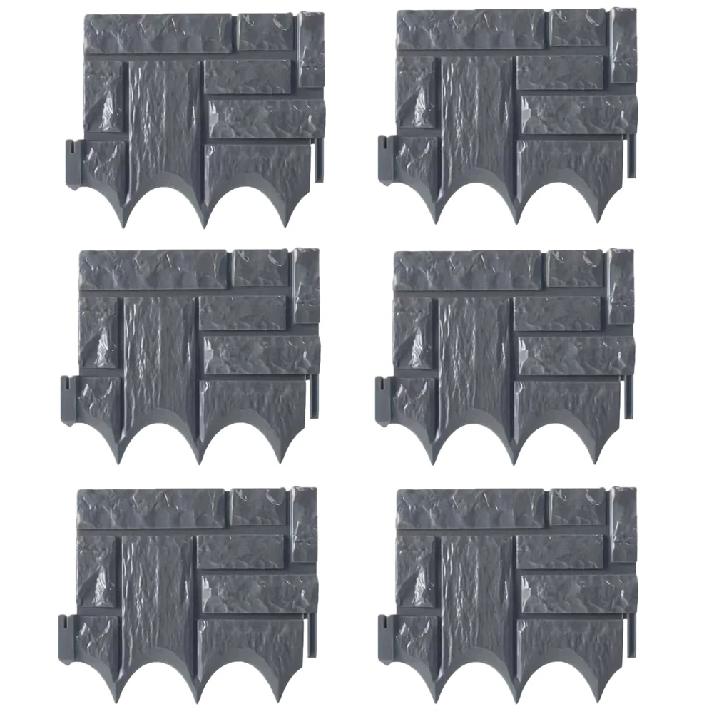 Brick Effect Plastic Garden Edging Border Lawn Flower Landscape Edge 26x21.5cm Plant Border Brown Landscaping Outdoor DIY